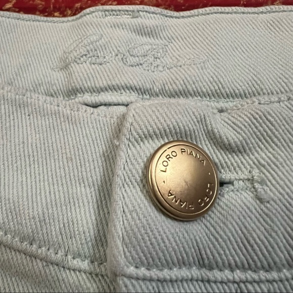 LORO PIANA Women's Mathias Trouser Light Mint High Rise Jeans Denim 42 6 - Picture 10 of 10